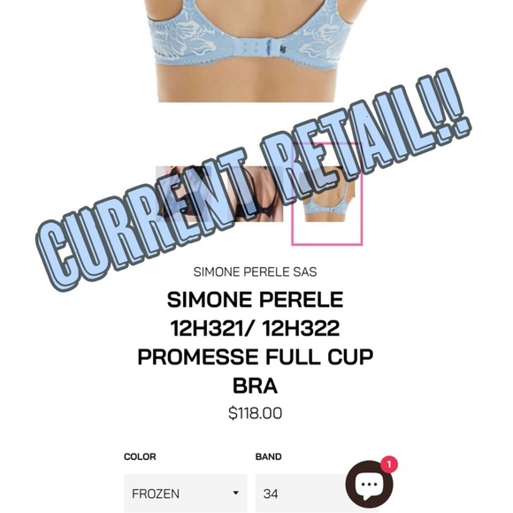 Simone Perele 36D Promesse 12H322 Full Cup Bra in Frozen - Picture 8 of 16